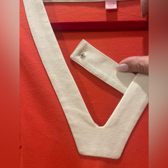 Lilly Pulitzer Orange White Mini Mod Shift Dress 1960's Garden Party 0 Vintage - Picture 7 of 11